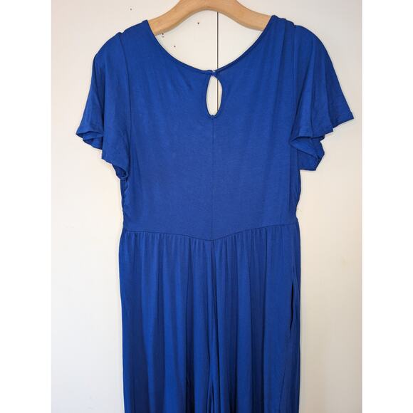 Isabel Blue Maternity Jumpsuit - Picture 5 of 7